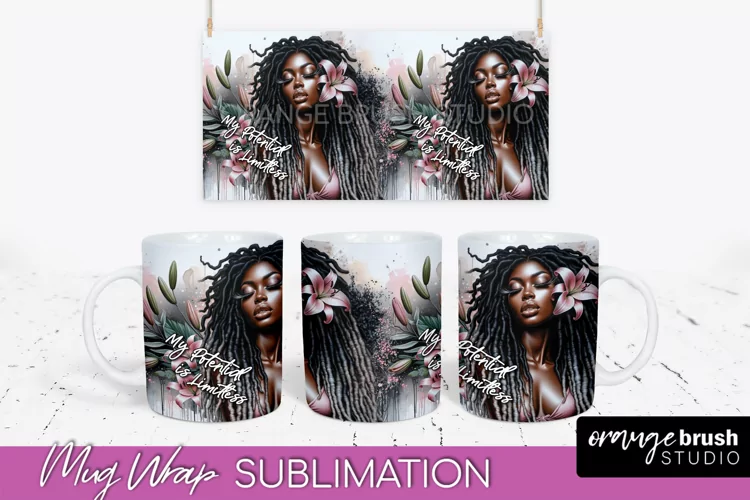 Affirmation Mug Wrap - Inspirational Quote Mug Sublimation