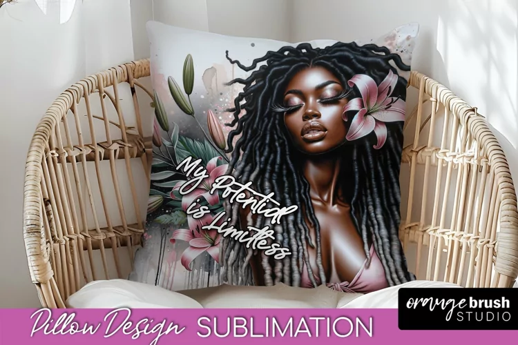 Daily Affirmations Pillow Cover, Floral Pillow Sublimation