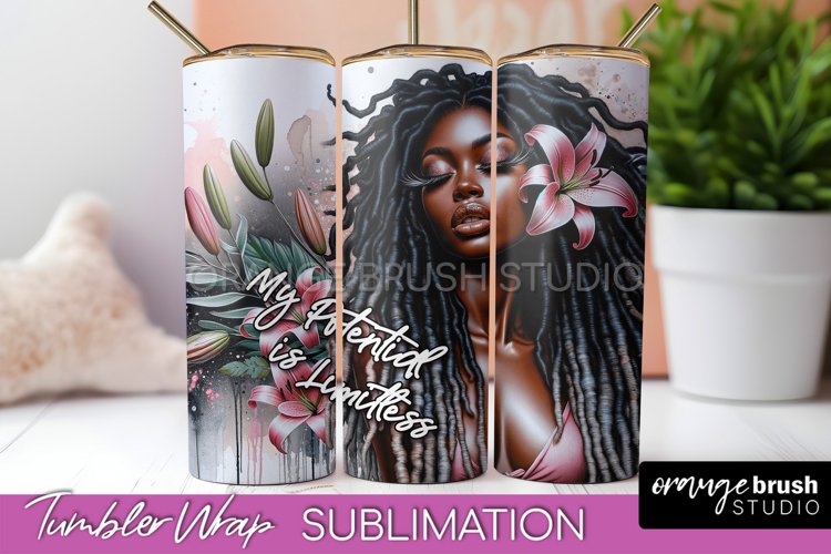 Affirmation Tumbler Wrap, Inspirational Tumbler Sublimation example image 1