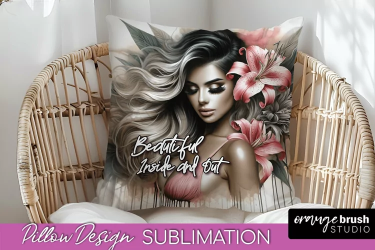 Daily Affirmations Pillow Cover, Floral Pillow Sublimation