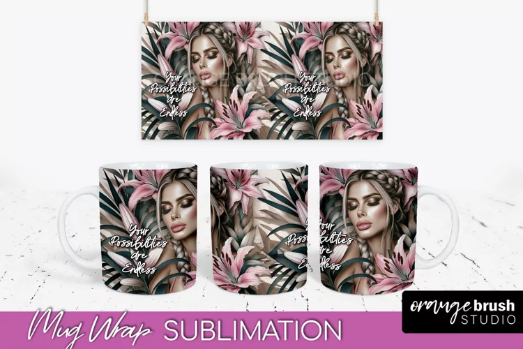Affirmation Mug Wrap - Inspirational Quote Mug Sublimation