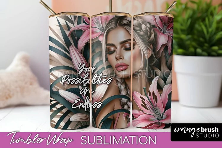 Affirmation Tumbler Wrap, Inspirational Tumbler Sublimation