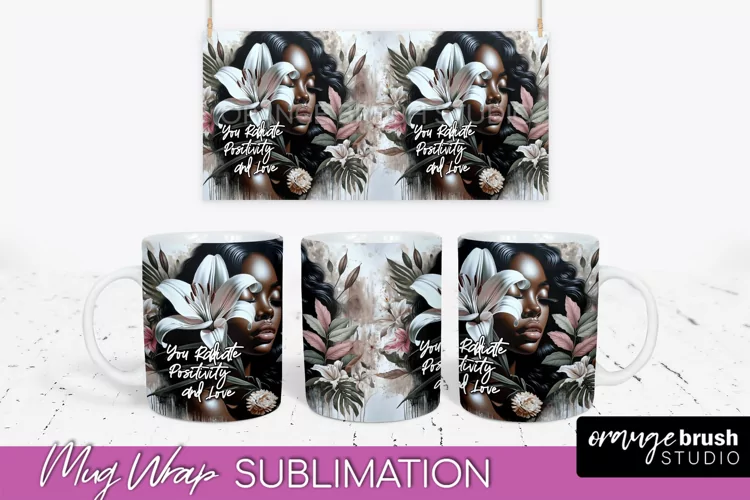 Affirmation Mug Wrap - Inspirational Quote Mug Sublimation