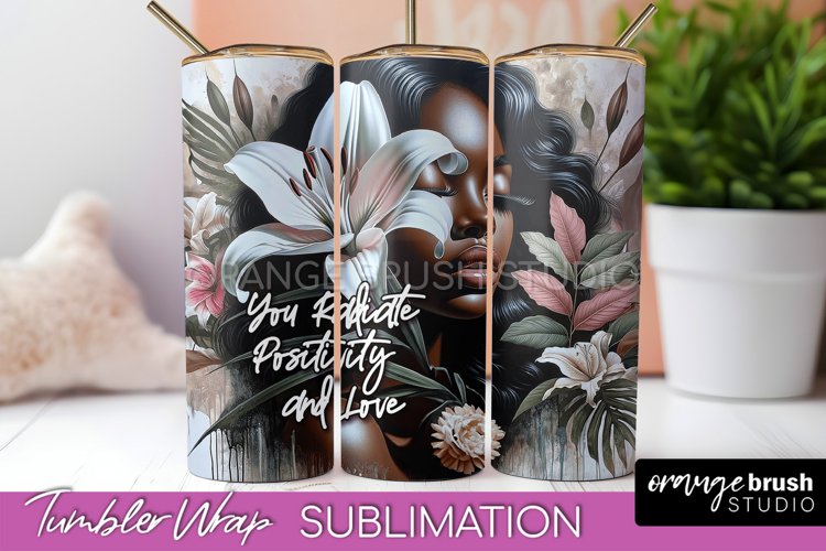 Affirmation Tumbler Wrap, Inspirational Tumbler Sublimation example image 1