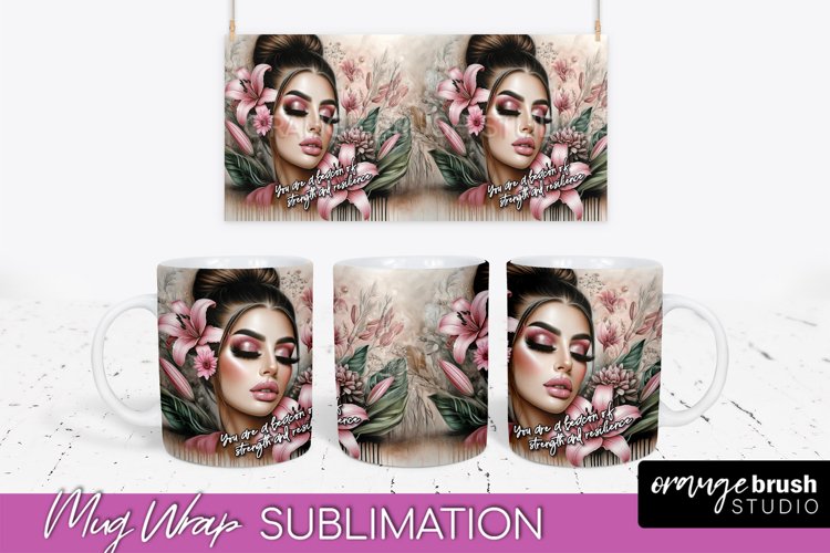 Affirmation Mug Wrap - Inspirational Quote Mug Sublimation example image 1