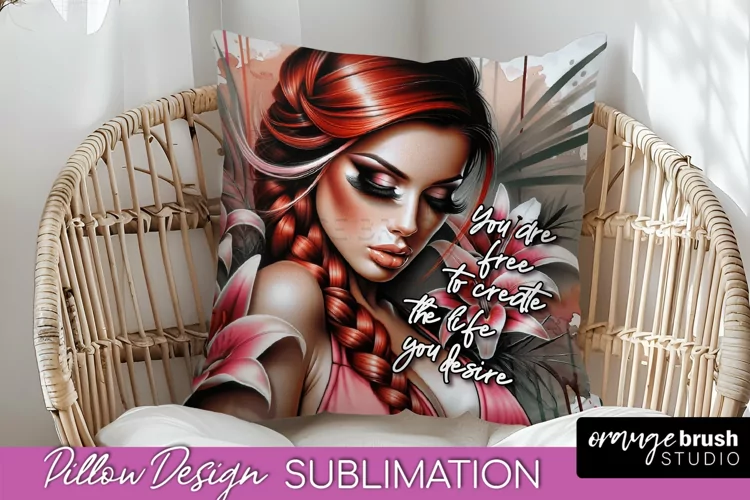 Daily Affirmations Pillow Cover, Floral Pillow Sublimation