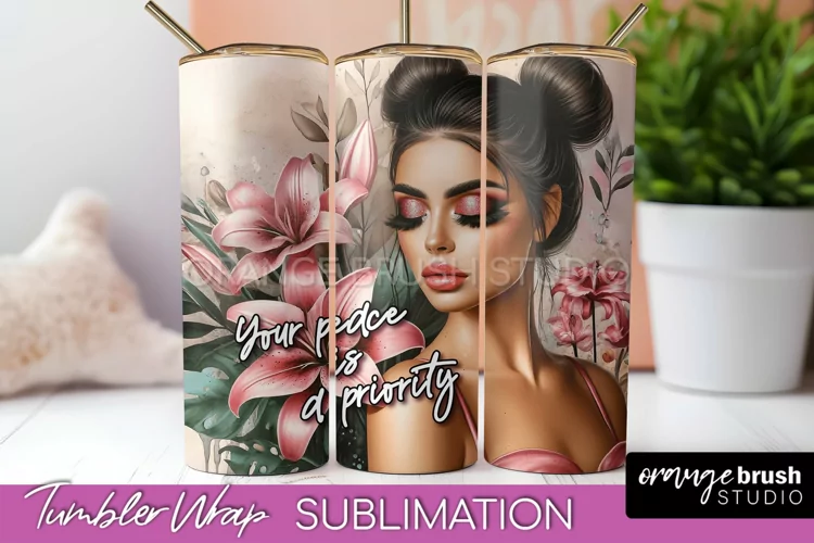Affirmation Tumbler Wrap, Inspirational Tumbler Sublimation