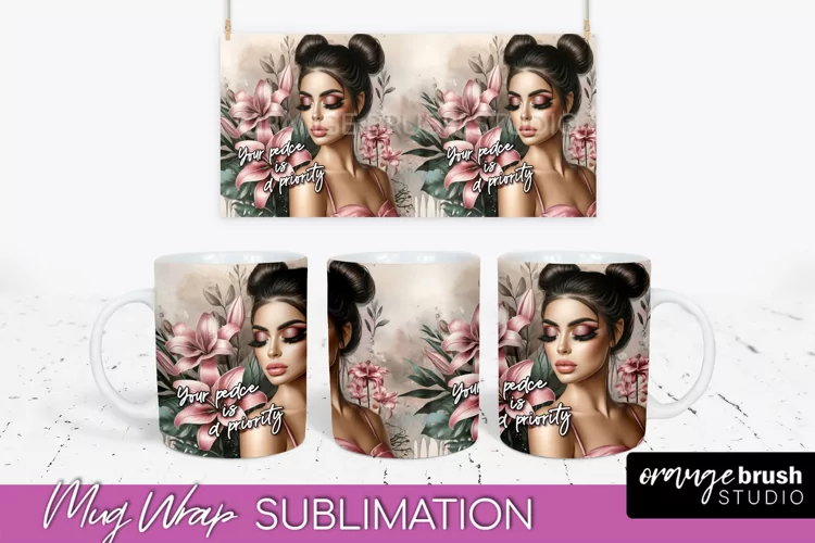 Affirmation Mug Wrap - Inspirational Quote Mug Sublimation