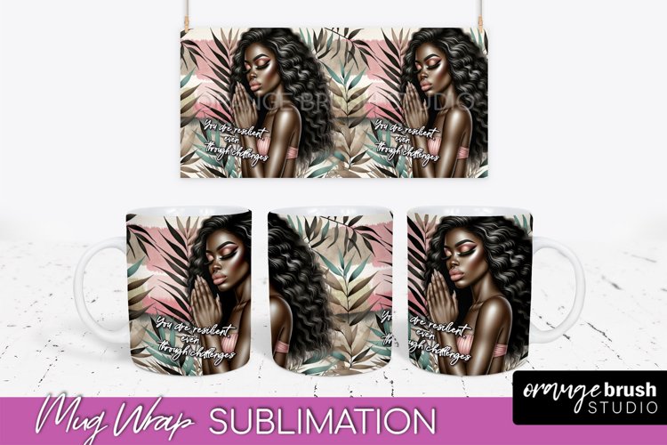 Affirmation Mug Wrap - Inspirational Quote Mug Sublimation example image 1