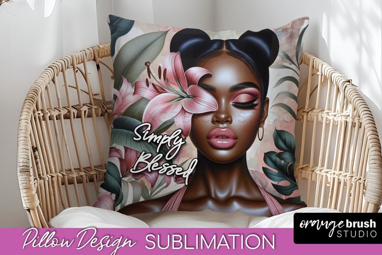 Daily Affirmations Pillow Cover, Floral Pillow Sublimation example image 1