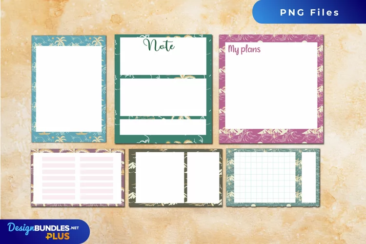 Tropical Island with Vintage Color journaling Page