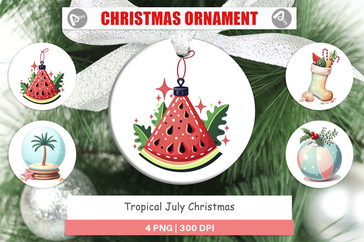 Ornament Tropical July Christmas