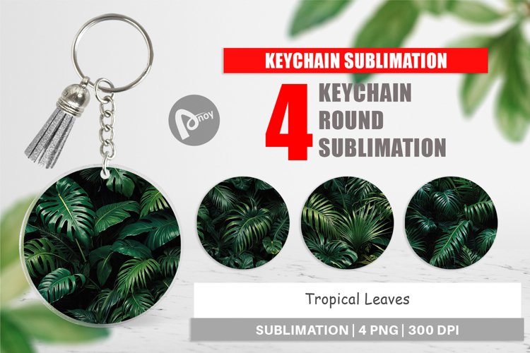 Keychain Tropical Leaves