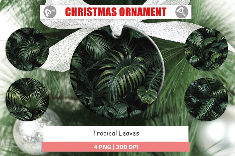 Christmas Ornaments Tropical Leaves