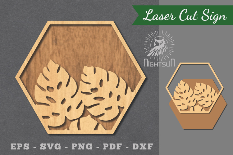 Tropical Leaves Laser Cut Sign