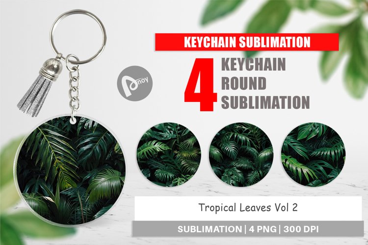 Keychain Tropical Leaves