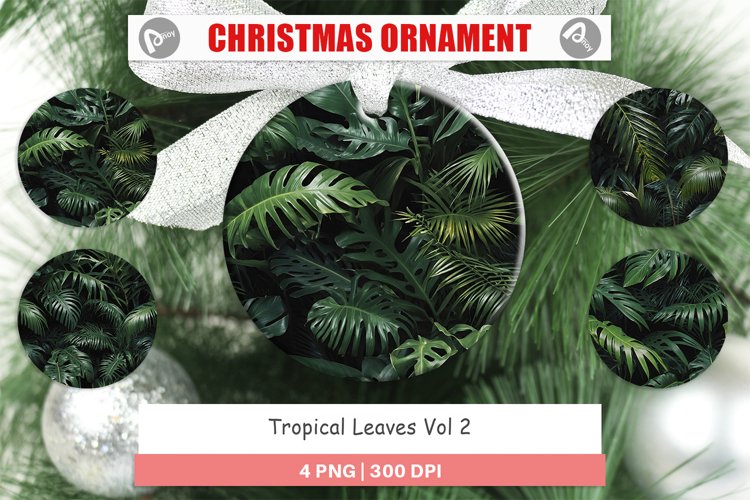 Christmas Ornamen Tropical Leavess