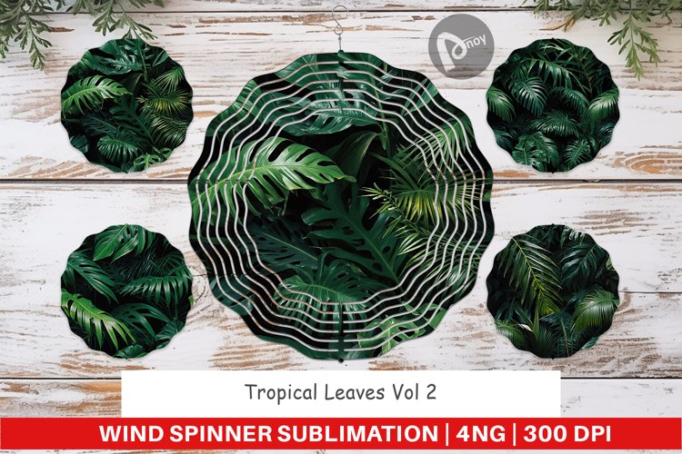 Wind Spinner Tropical Leaves