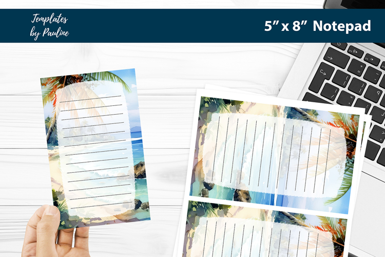 Tropical Bullet Journal Notepad Printable