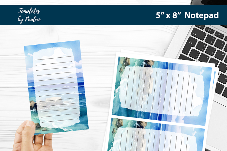 Tropical Ocean Memo Pad Printable for Scrapbooking