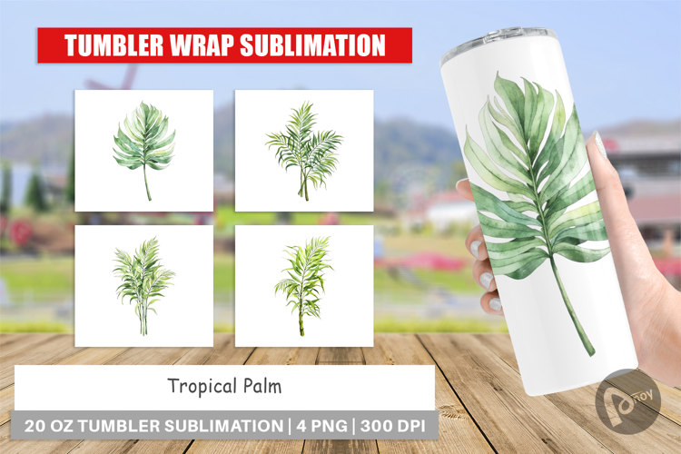 Tumbler Tropical Palms