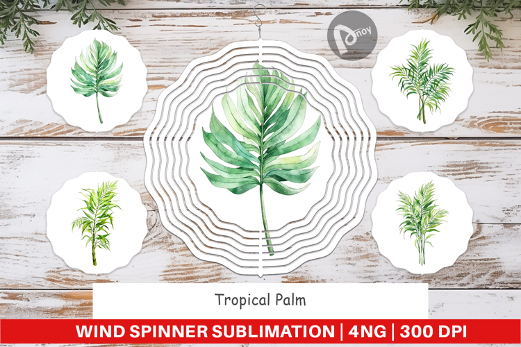 Wind Spinner Tropical Palms