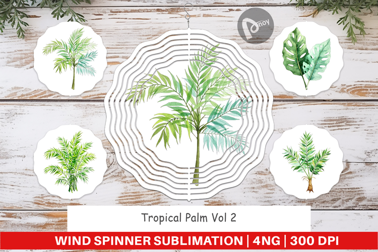 Wind Spinner Tropical Palms