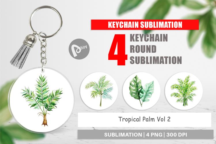 Keychain Tropical Palms
