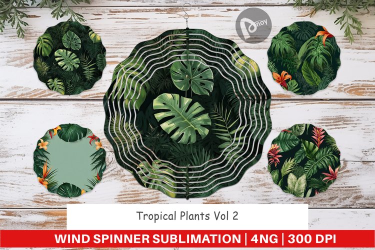 Wind Spinner Tropical Plants