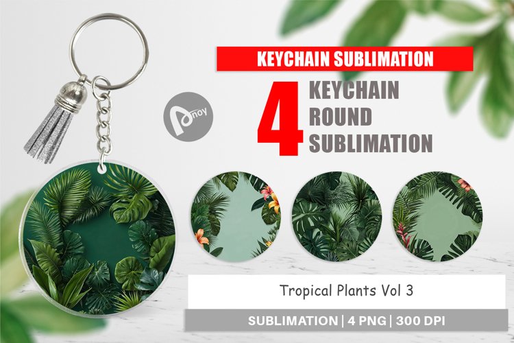 Keychain Tropical Plants