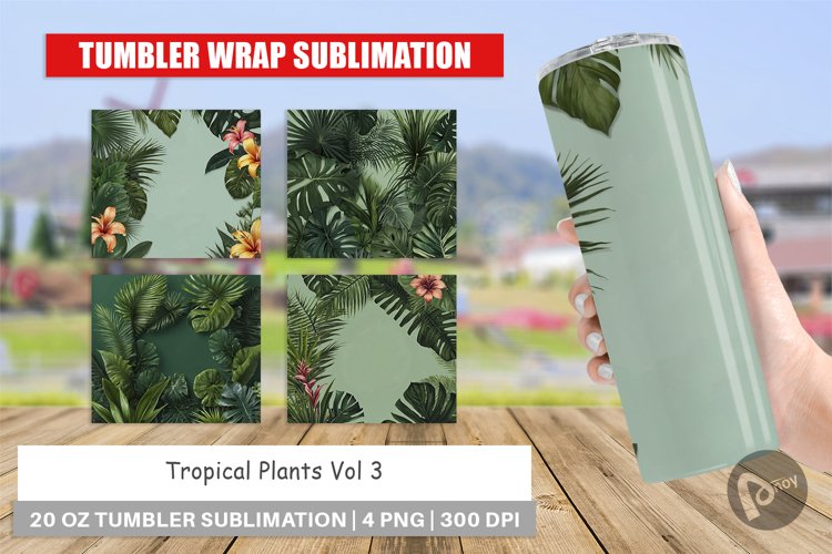 Tumbler Wrap Tropical Plants