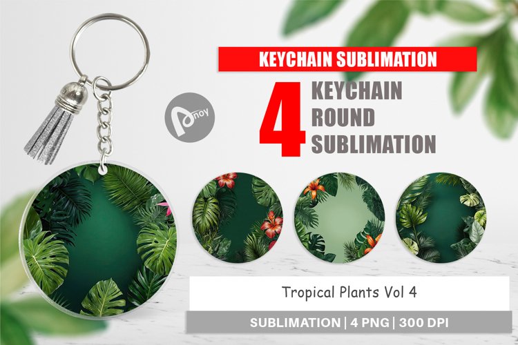 Keychain Tropical Plants