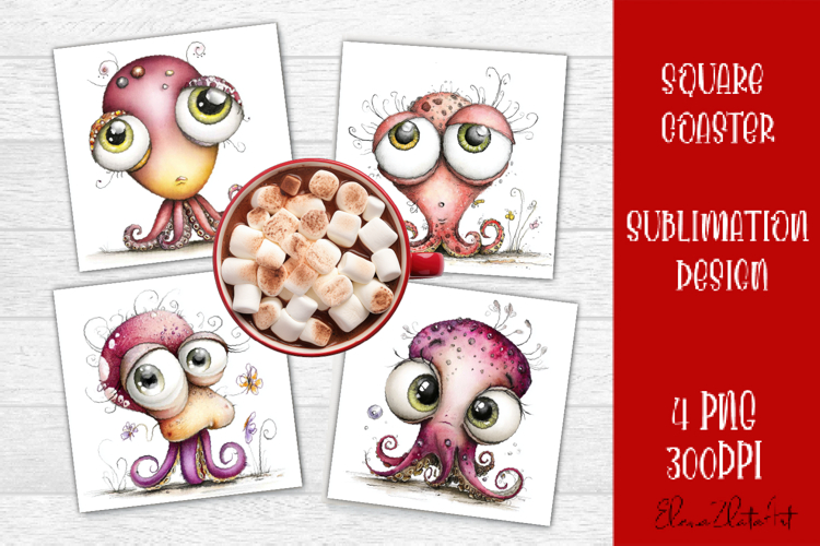 Funny Sea Sublimation | tropical sea octopus example image 1