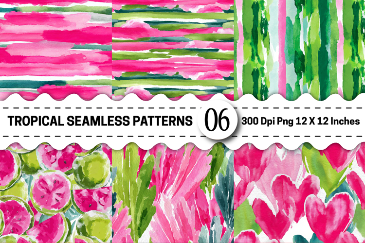 Tropical Seamless Patterns, Summer Pattern