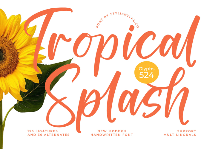 Tropical Splash - Modern Handwritten Font