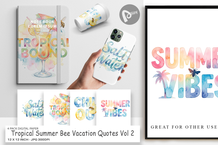 Summer Digital Paper Image 4