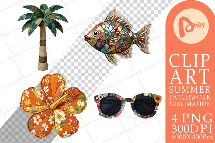 Tropical Summer Patchwork Sublimation