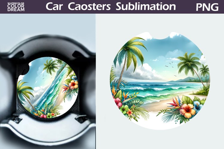 Tropical Beach Car Coaster | Summer Coaster