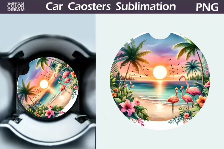 Tropical Beach Car Coaster | Summer Coaster