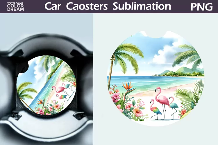 Tropical Beach Car Coaster | Summer Coaster