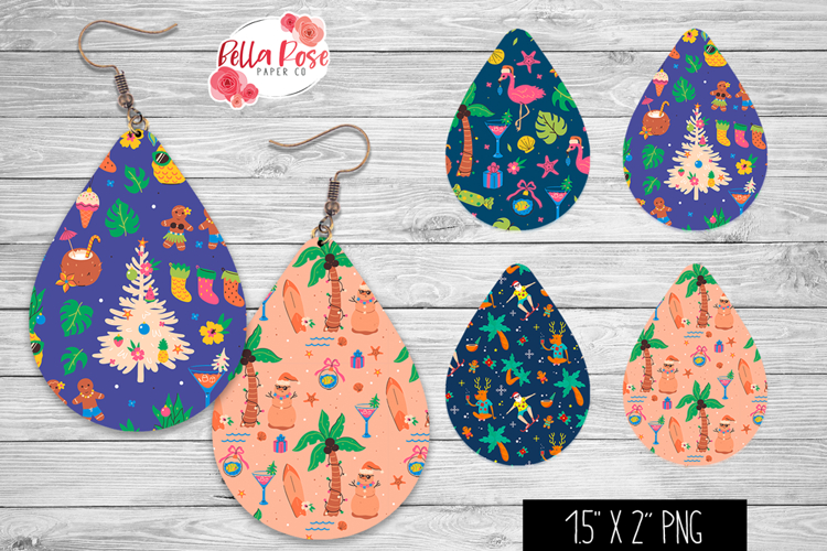 Tropical Christmas | 4 Sets of Teardrop Earrings
