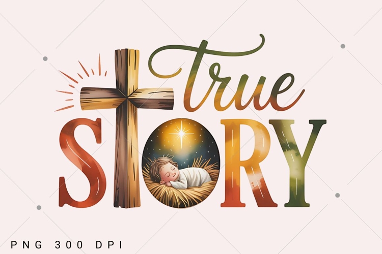True Story PNG,Coquette Jesus Christmas Png,Baby Jesus Png