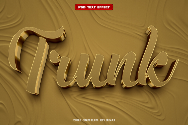 Trunk 3D editable text effect