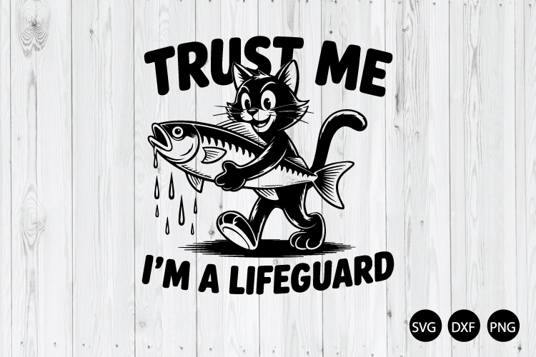 Trust Me Im a Lifeguard SVG, Funny Cat SVG