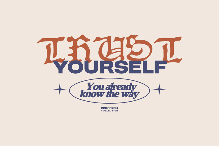 Trust Yourself Typography Quotes T-shirt Design