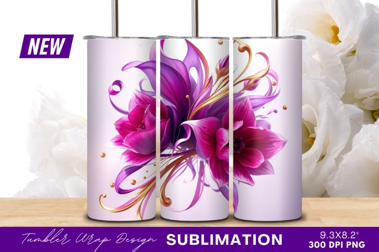 Purple Flowers Clipart Image 19