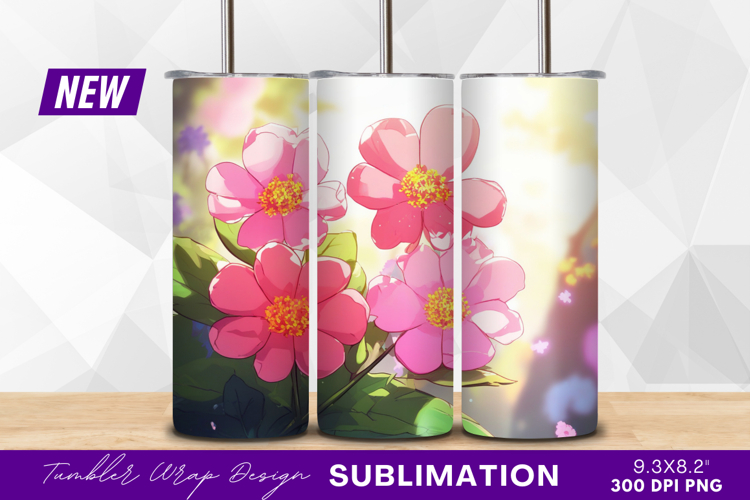 Pink Flowers Clipart Image 13