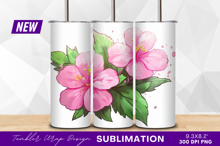 Pink Flowers Clipart Image 7