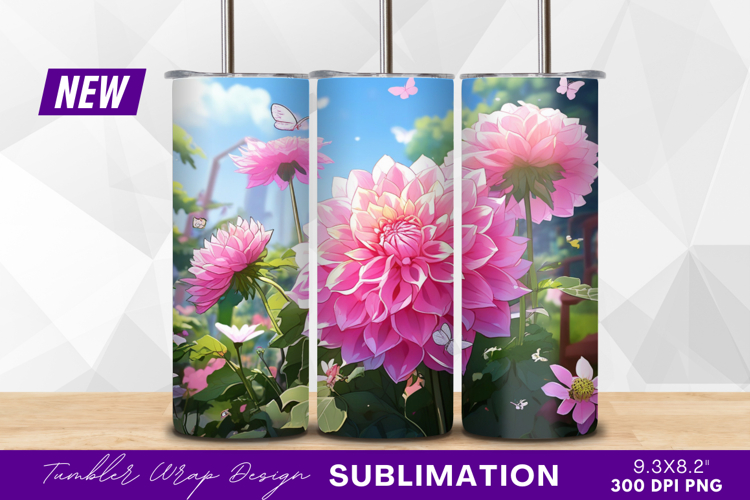 Pink Flowers Clipart Image 4