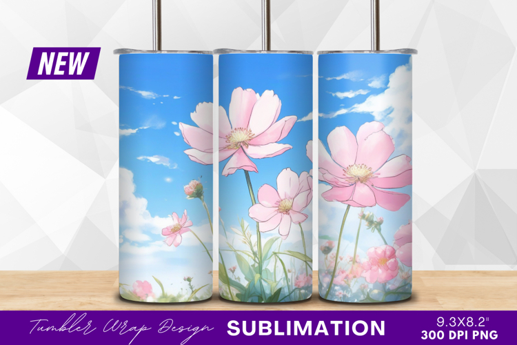 Pink Flowers Clipart Image 3